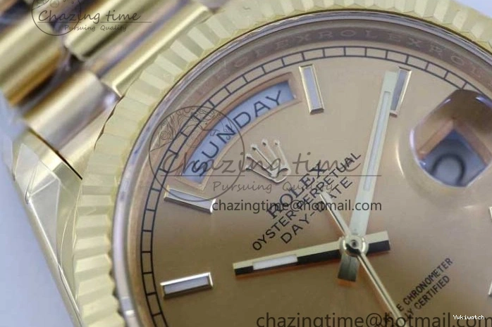 Dial YG Steel 40mm 1:1 Best TWF A2836 Crystal Date 904L YG Edition on Bracelet Day YG 0430